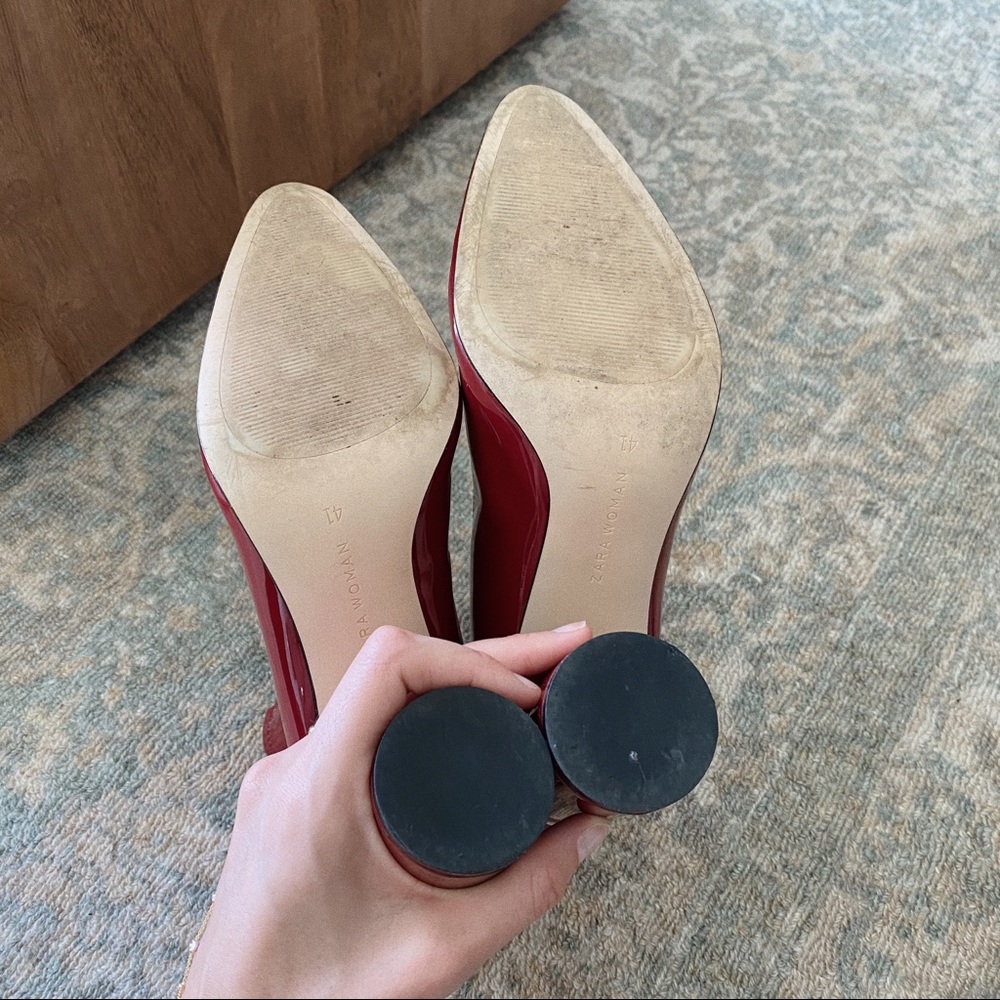 Patent Leather Red Boots - Picture 5 of 5